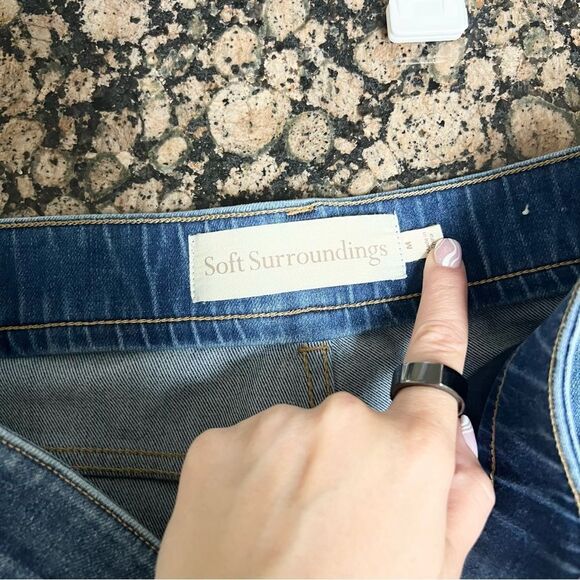 Soft Surroundings The Ultimate Denim Relaxed Straight Blue Jeans Size M - Picture 4 of 6